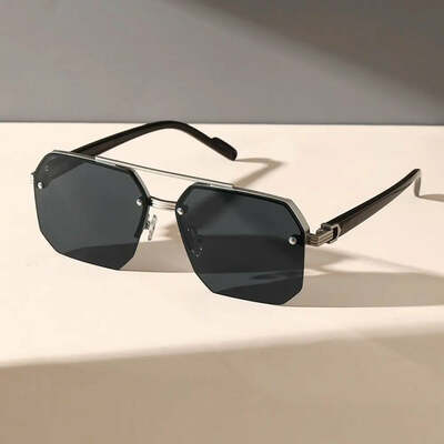 Travel punk windproof sunglasses metal uv protective outdoor sunglasses black shades cycling accessories driving glasses