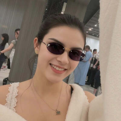 8115 elegant diamond oval sunglasses male letter "f" rimless sunglasses car sunglasses