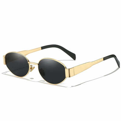 New sunglasses for women and men uv400 sun glasses alloy oval eyewear
