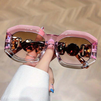 Oversized irregular frame sunglasses for women men vintage trendy luxury designer shades uv400