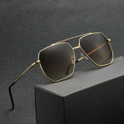 New fashion men sunglasses pilot classic driving sun glasses metal frame mirror leisure fishing business men/women eyeglassuv400