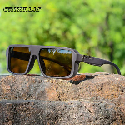Crixalis classic square polarized sunglasses for men women fashion sports sunglasses male vintage outdoor driving fishing shades