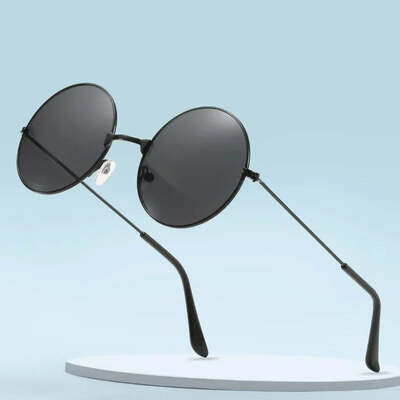 Popular fishing leisure round metal men sunglasses retro vintage sunglasses for men women fashion eyewear sun glasses uv400