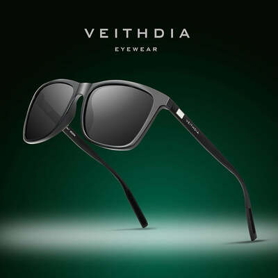 Veithdia brand sunglasses unisex retro aluminum+tr90 sunglasses polarized lens vintage eyewear sun glasses for men/women 6108