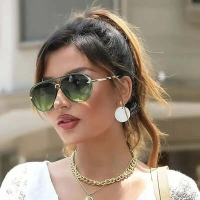 New fashion colored sunglasses for men and women aviator glasses uv400