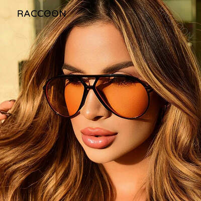 Classic aviation style sunglasses men women retro fashion oversized round sun glasses vintage pilot shades eyewear uv400 frames