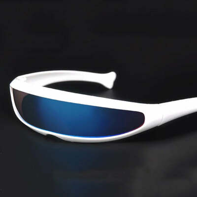 New futuristic narrow cyclops sunglasses laser eyeglasses uv400 personality mirrored lens costume eyewear men gafas de sol