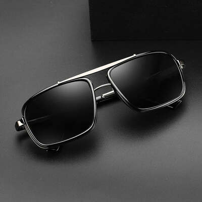Polarized punk sunglasses men vintage fashion steampunk square sun glasses male driving googles summer travelling shades uv400