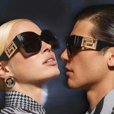 Vintage oversize sunglasses men women luxury brand design fashion uv400 eyewear trendy square gradient shades sun glasses
