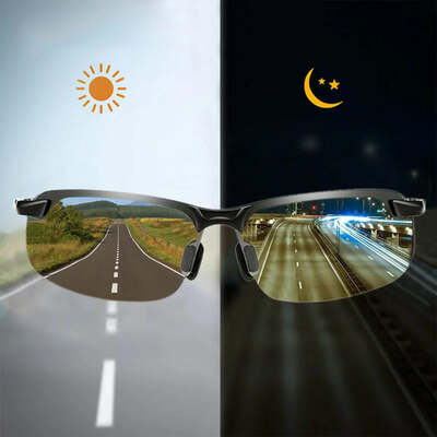 Photochromic sunglasses men polarized driving chameleon glasses male change color sun glasses day night vision driver's eyewear