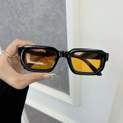 Luxurious rectangle sunglasses women men fashion brand designer casual sun glasses female male plastic outdoor eyewear
