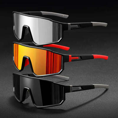 Men's oversized cycling glasses for men bicycle windproof colorful coating sunglasses outdoor sports motorcyc