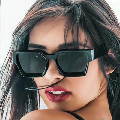 Designer vintage square sunglasses uv400 women classic retro shades sun glasses men