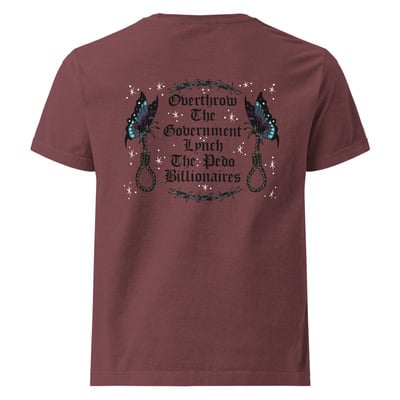 Overthrow the gov unisex oversized t-shirt