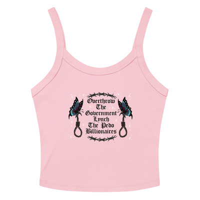 Overthrow the gov womens micro-rib tank top