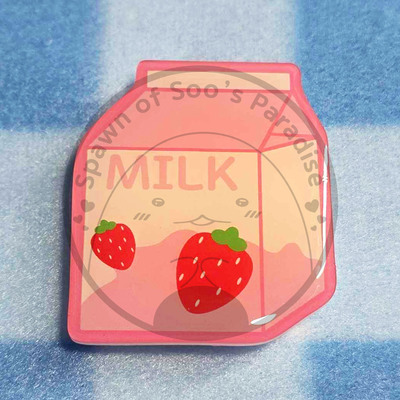 Strawberry milk phone grip