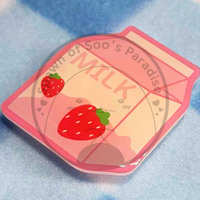 Strawberry Milk Phone Grip - Thumbnail 1