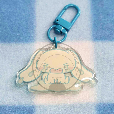 Cinna pup crying acrylic charm