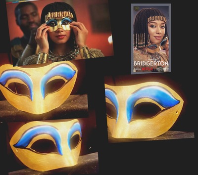 Masquerade Mask-Bridgerton Ball-Alice Mondrich -Cleopatra mask, handmade