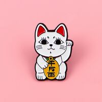 MANEKI-NEKO LUCKY CAT PIN  - Thumbnail 1