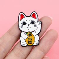 MANEKI-NEKO LUCKY CAT PIN  - Thumbnail 3