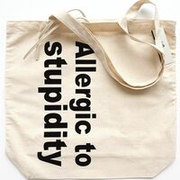 ALLERGIC TO STUPIDITY TOTE BAG   - Thumbnail 4