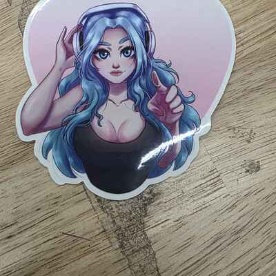 Pink heart sticker