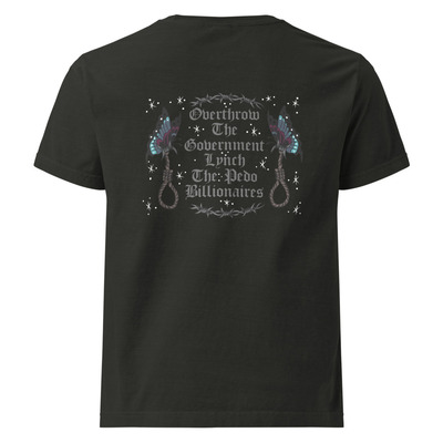 Overthrow the government dark unisex oversized t-shirt