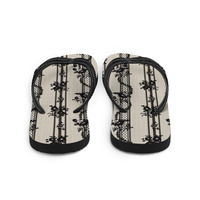Lacy Fabric Flip-Flops - Thumbnail 2