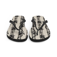 Lacy Fabric Flip-Flops - Thumbnail 3
