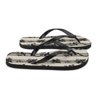Lacy Fabric Flip-Flops - Thumbnail 5