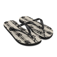 Lacy Fabric Flip-Flops - Thumbnail 6