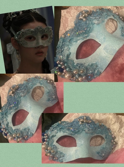 Posi Masquerade Mask-Venetian Mask-Bridgerton Ball, Handmade