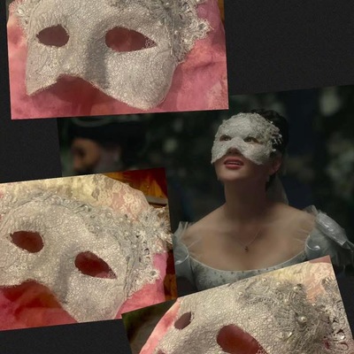 Masquerade mask-bridgerton ball- sophie, handmade