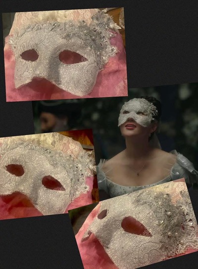 Masquerade Mask-Bridgerton Ball- Sophie, Handmade