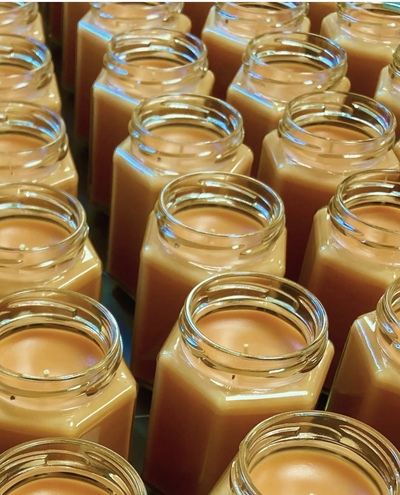 Soy Blend Candles In a 90z a Hexagon Jar