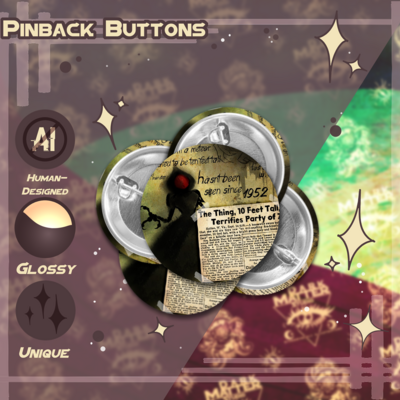 Cryptid studies: flatwoods monster | pinback buttons