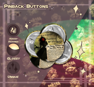 Cryptid Studies: Flatwoods Monster | Pinback Buttons
