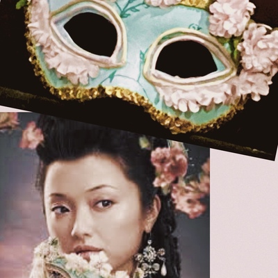 Masquerade mask rosamund-bridgerton ball-venetian mask, handade