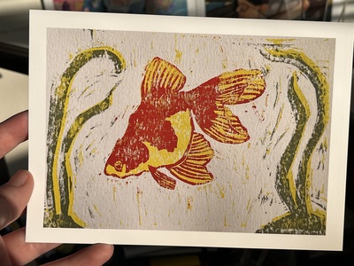 Reduction Lino Print 