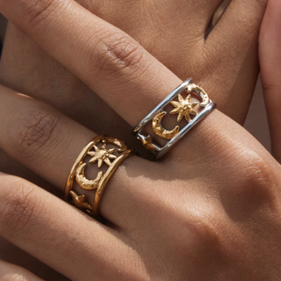 Sun & moon celestial ring  