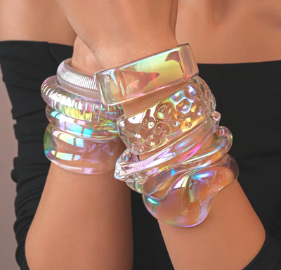 IRIDESCENT AURORA HOLOGRAPHIC BANGLE 