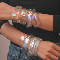 IRIDESCENT AURORA HOLOGRAPHIC BANGLE  - Thumbnail 1