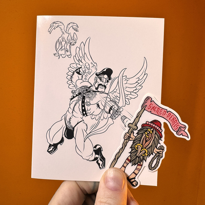 Leather daddy eros valentine's card