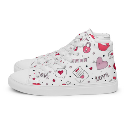 Mr. valentine womens high top canvas shoes