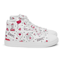Mr. Valentine Womens high top canvas shoes - Thumbnail 6