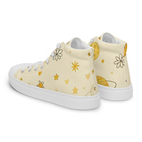 Moon Cheese Womens high top canvas shoes - Thumbnail 1
