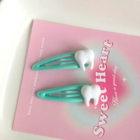 MINTY TOOTH SNAP HAIR CLIPS ( SET : 2 Pairs / 4 pcs )  - Thumbnail 1