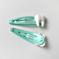 MINTY TOOTH SNAP HAIR CLIPS ( SET : 2 Pairs / 4 pcs )  - Thumbnail 2