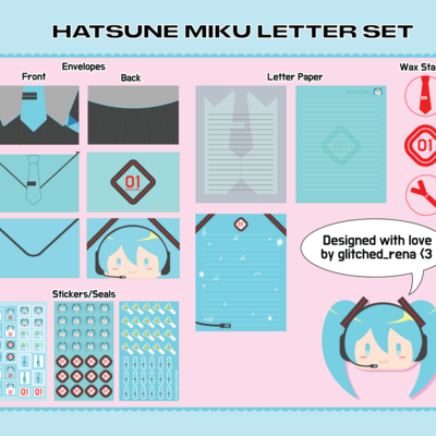 Hatsune miku letter set